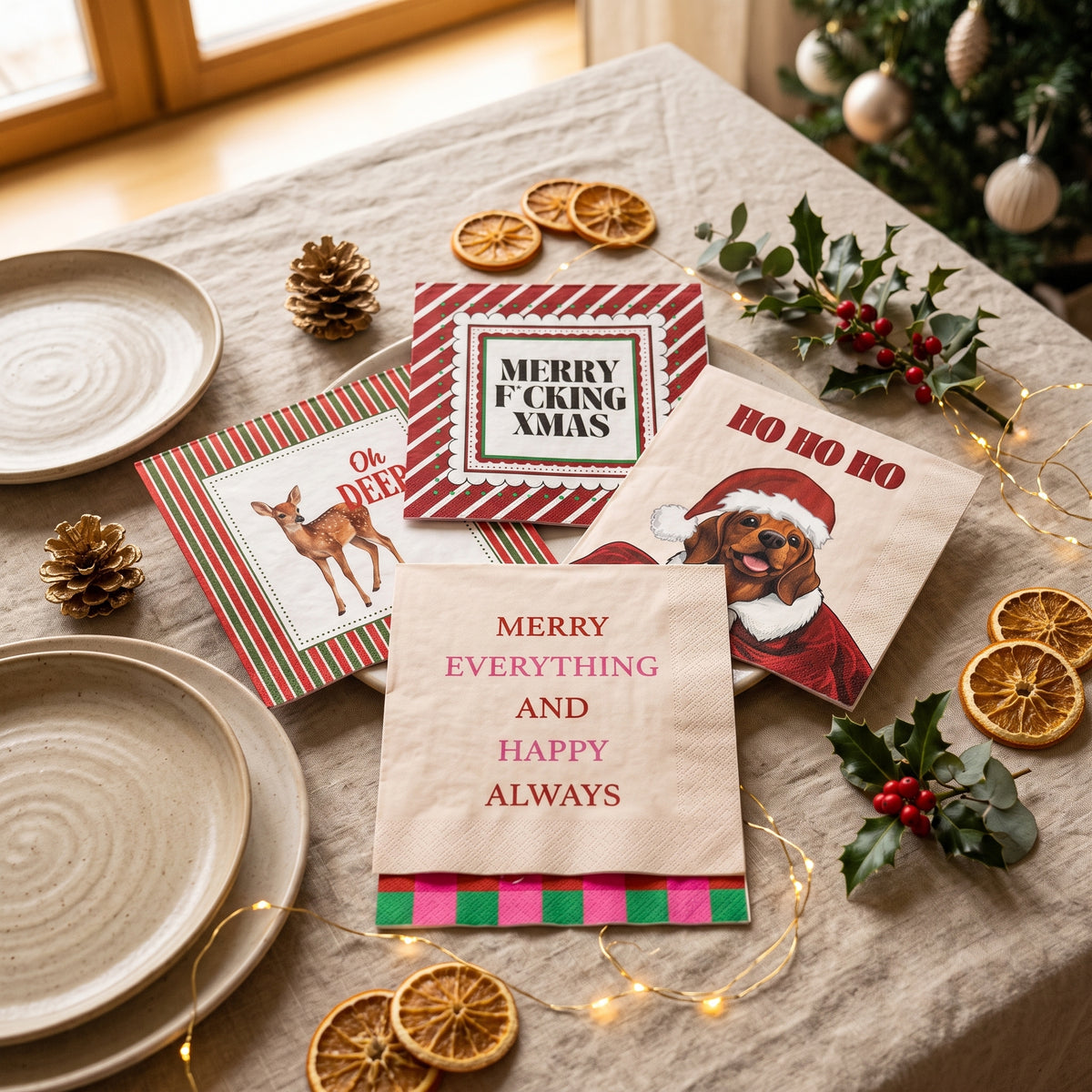 Paper Napkins “Merry F*cking Xmas” – FSC – 3-Ply – 33x33 cm