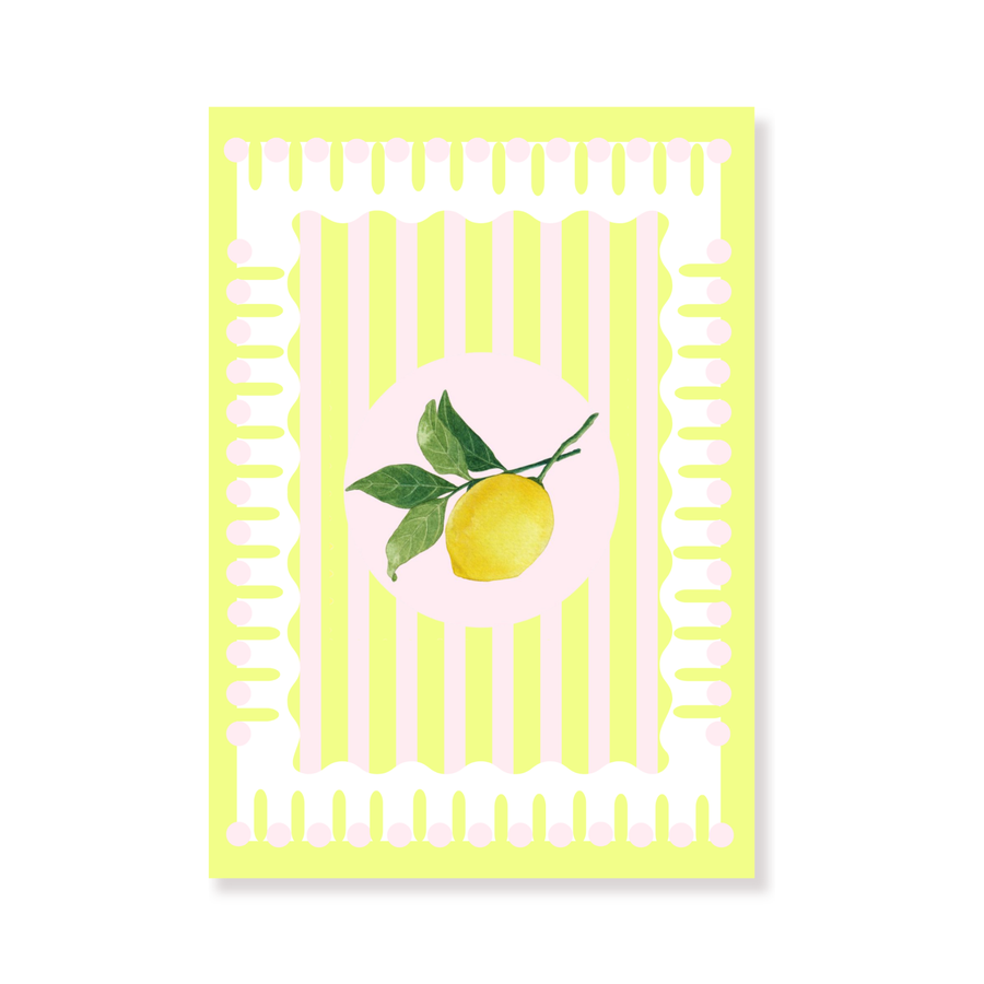 Postcard - Lemon - Paper - Set of 5 - A6