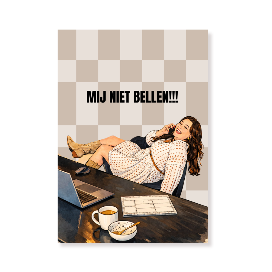 Postcard - Mij niet bellen - Paper - Set of 5 - A6