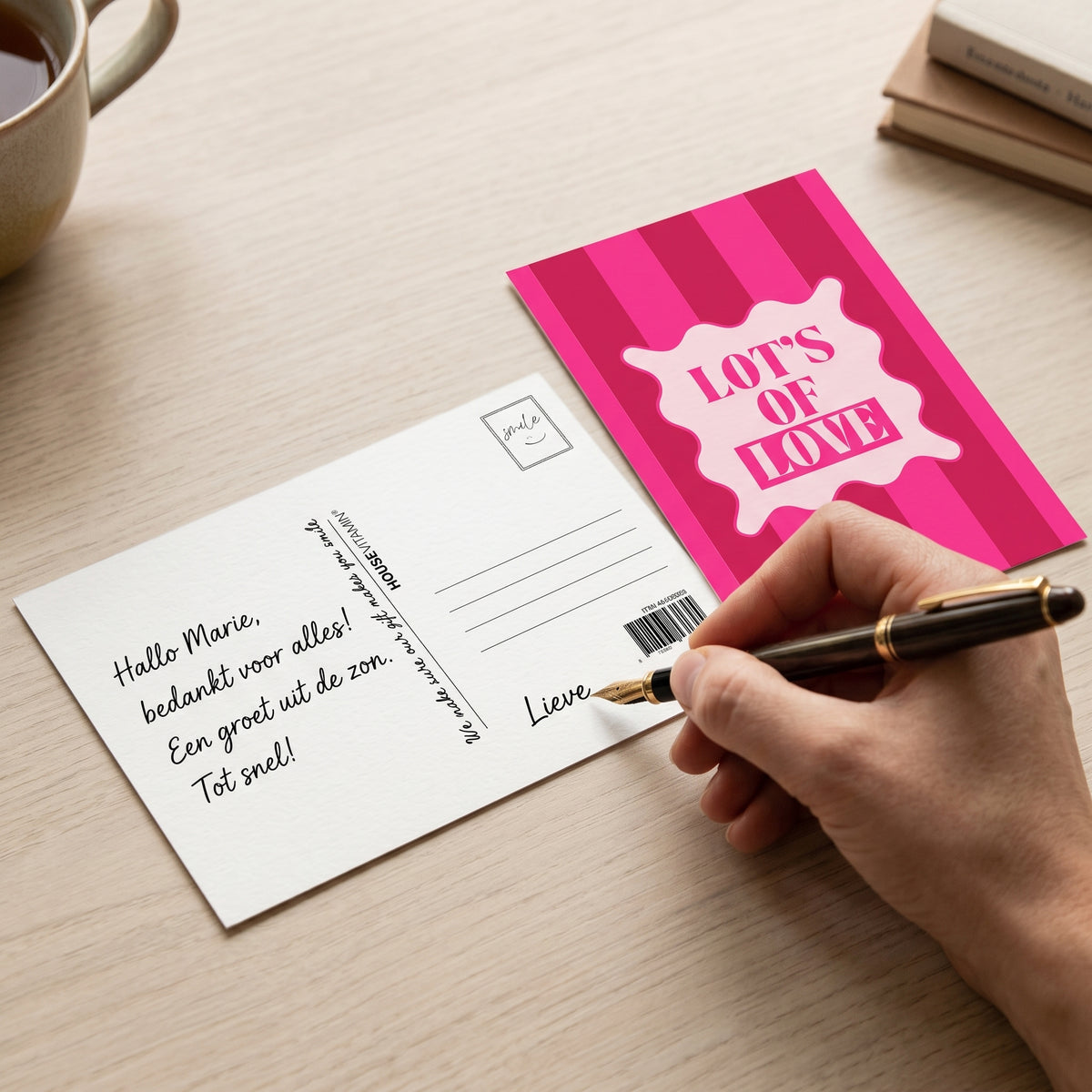 Postcard - Lots of Love -  Paper - Set of 5 - A6