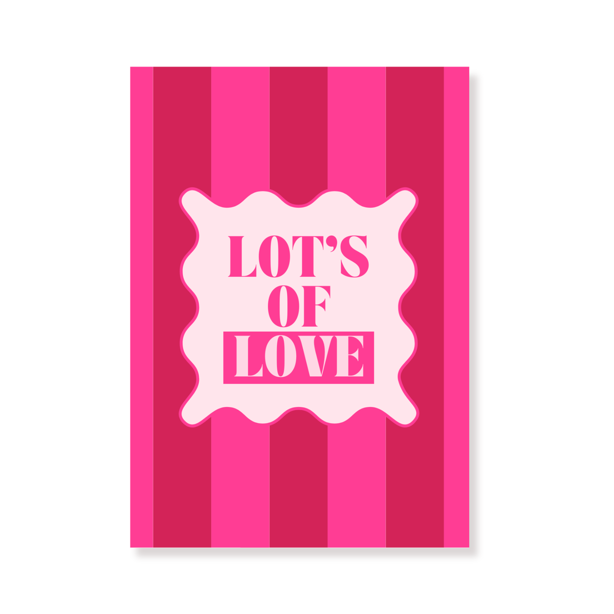 Postcard - Lots of Love -  Paper - Set of 5 - A6