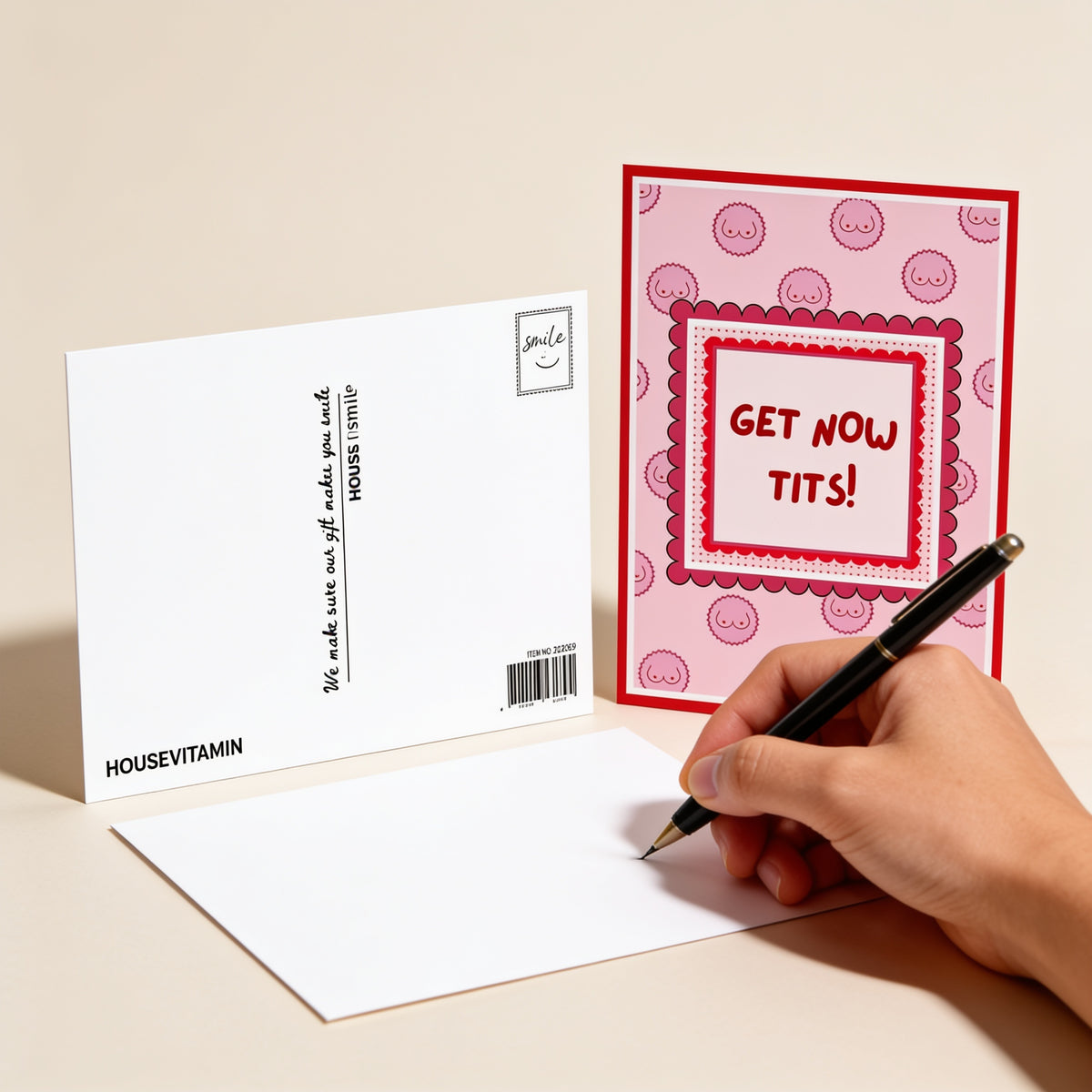 Postcard - Get Now Tits - Paper - Set of 5 - A6