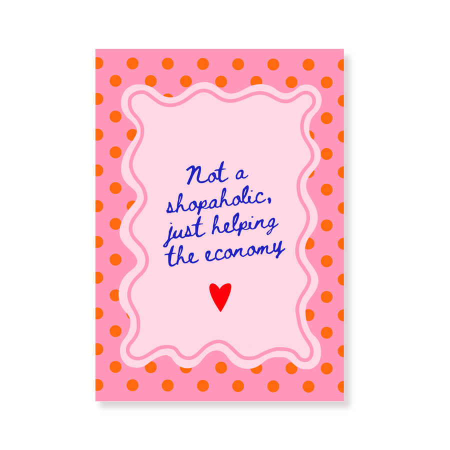 Postcard - Not a Shopaholic - Paper - Set of 5 - A6