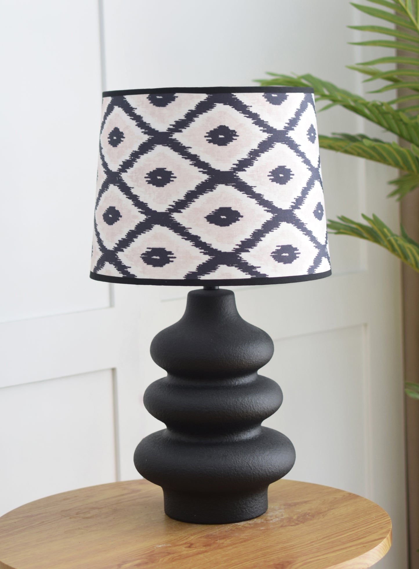 Table Lamp - Flow - Ceramics - Black  - E27 - 20x20x27cm