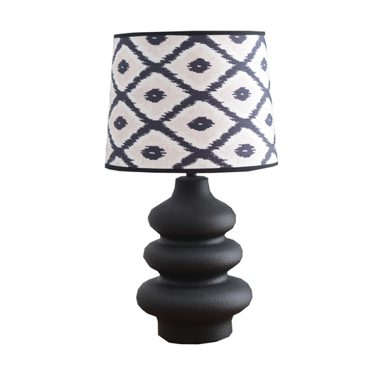 Table Lamp - Flow - Ceramics - Black  - E27 - 20x20x27cm