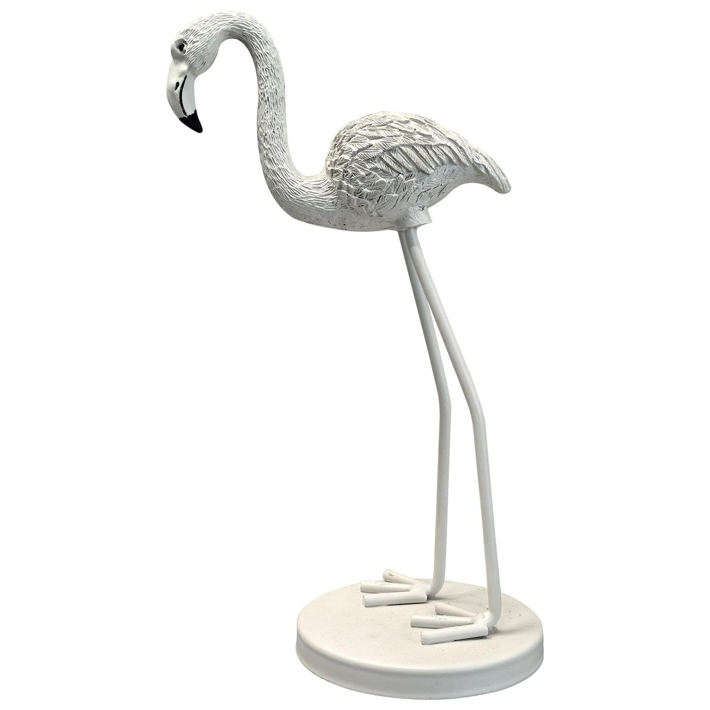 Ornament - Flamingo - Metal - Sand - 9x7,5x19,5cm