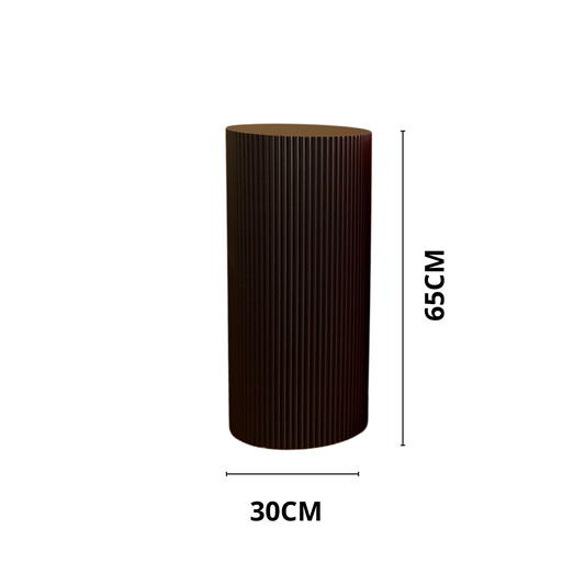 Side Table / Pillar- Cylinder - MDF - Black - 30x30x65cm