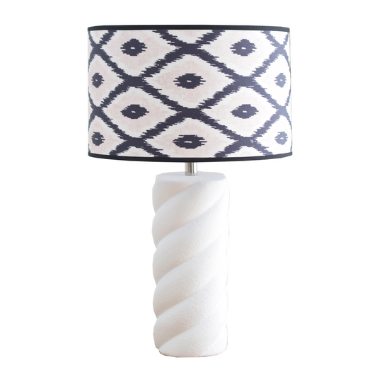 Table Lamp - Twisted Candy - Ceramics -White -E27-12x12x28cm