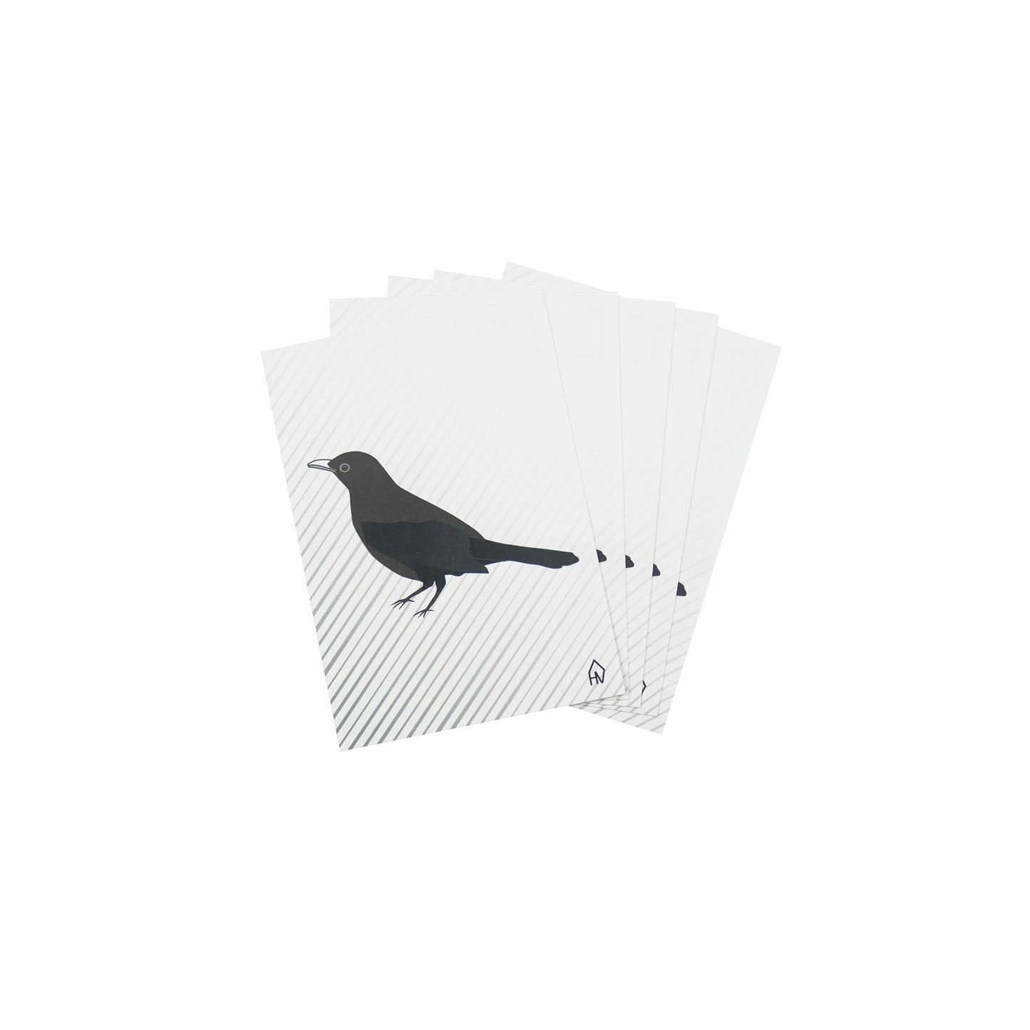 HV Postcard Black Bird - Set of 5 - A6