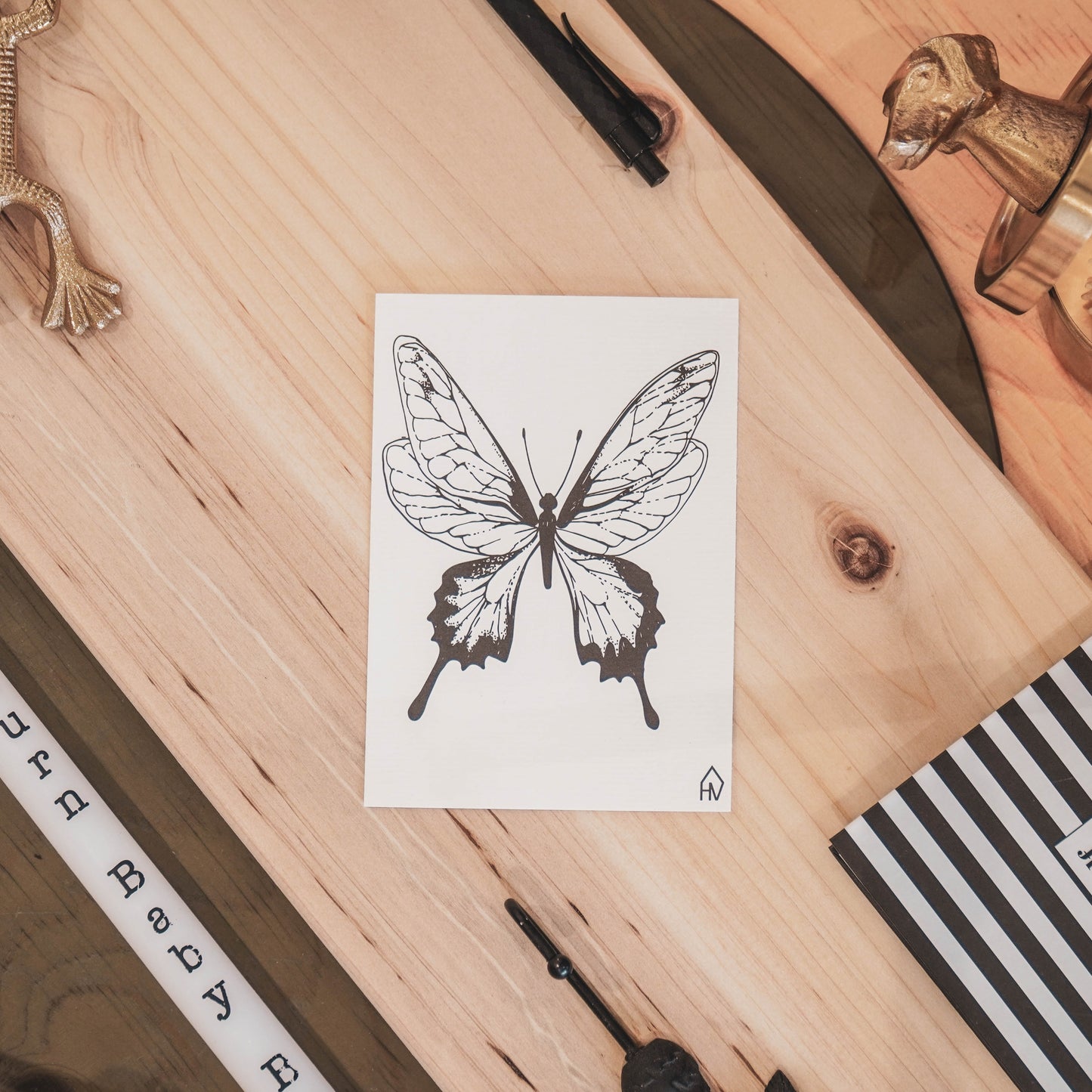 HV Postcard Butterfly - Set of 5- A6