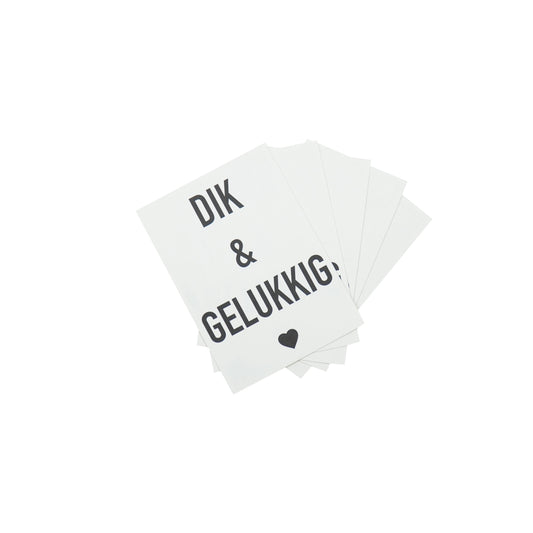 Housevitamin Dik & Gelukkig - Postcard - A6 - set of 5