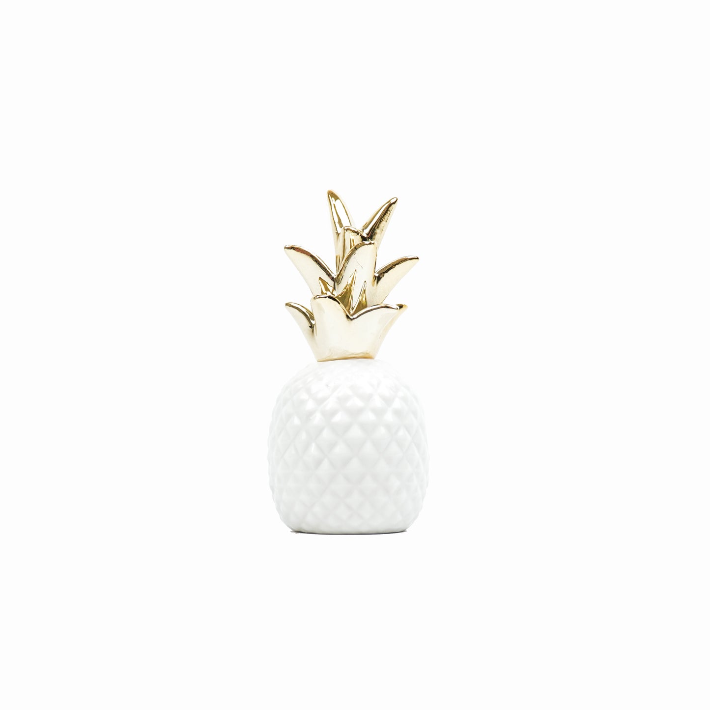 HV Pineapple White/Gold - 5x5x11 cm