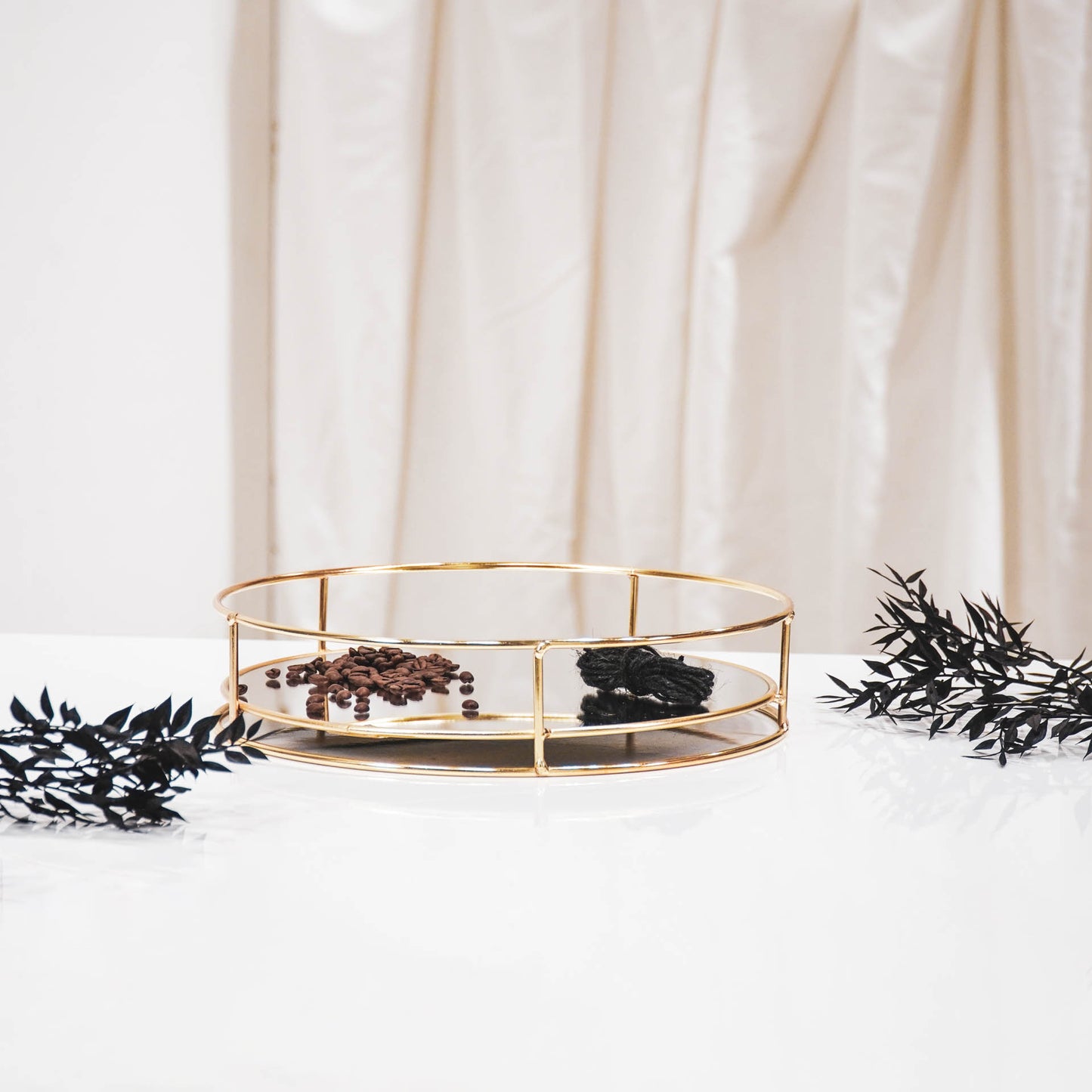 HV Mirror Tray Round - 31x31x7cm