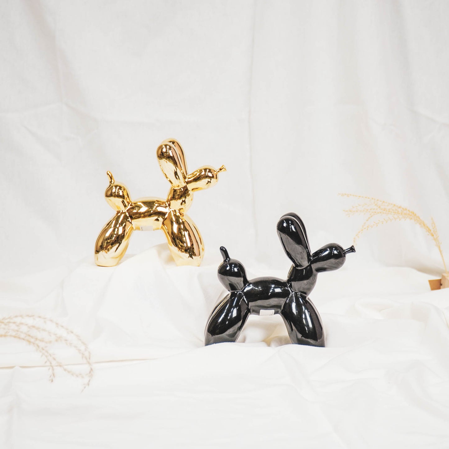 Ornament - Balloon Dog - Ceramic - Black - 8x18,5x8cm