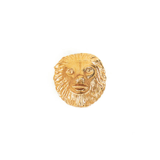 Housevitamin Lion Doorknob - set of 2 - Gold - 8x8x5cm
