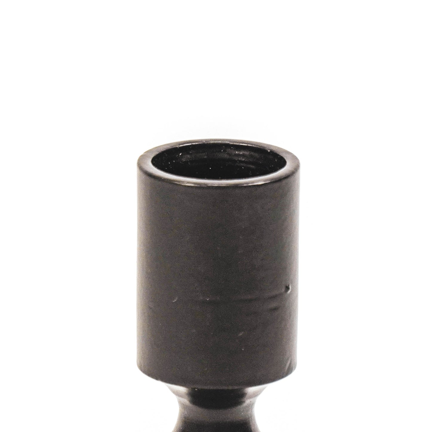 HV Bubbled Candleholder - Black - 6x6x20cm