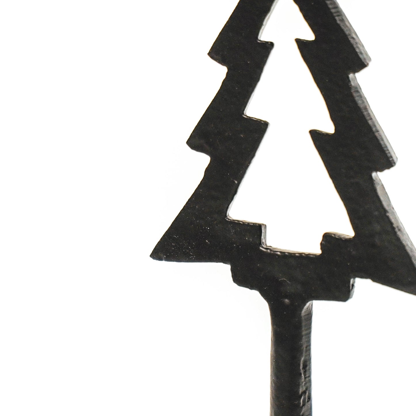 HV Candleholder Xmas Tree - Black - 13x8x19cm