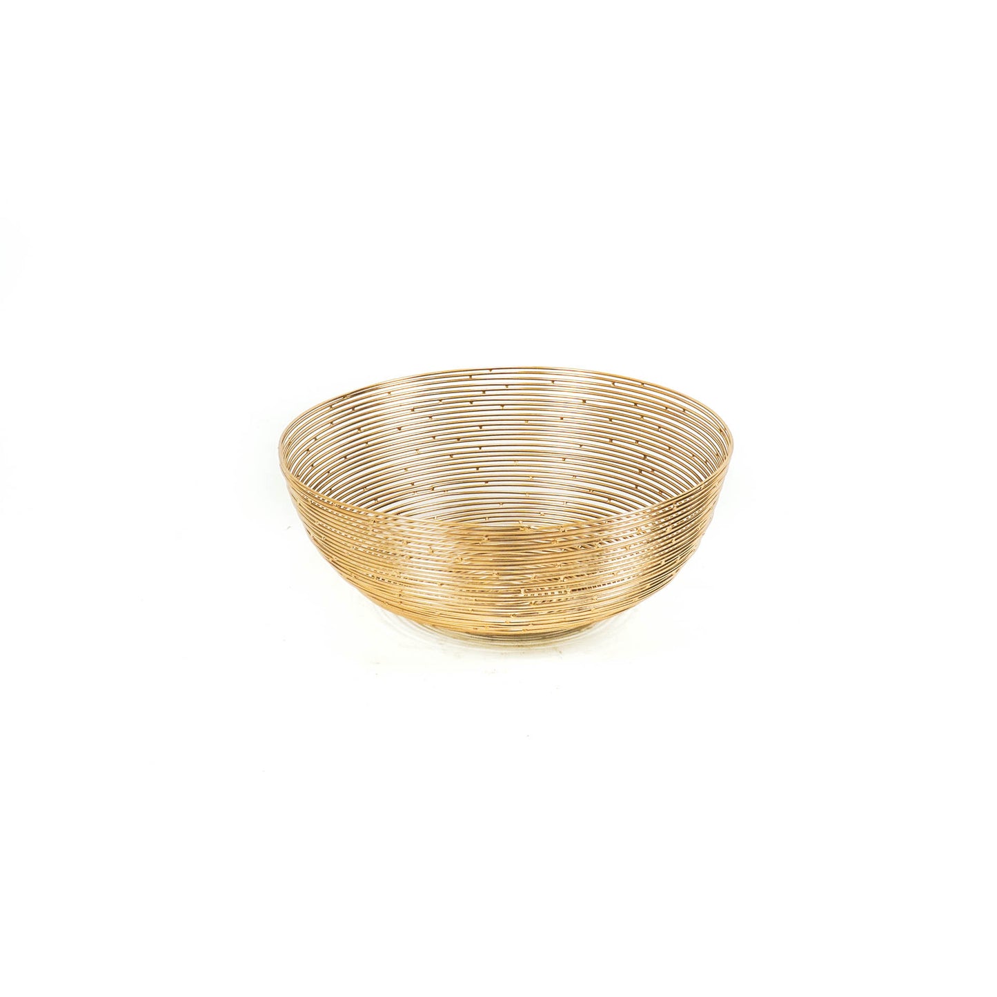 HV Wired Steel Bowl - Gold - 26x26x10cm