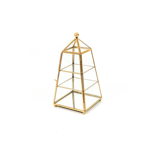 HV Styling Tower-Messing/Glass-Gold- 15x15x31cm