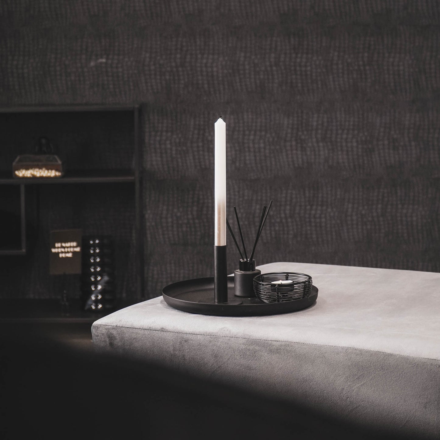 HV 4 Candle - White/Silver - 2x25 cm