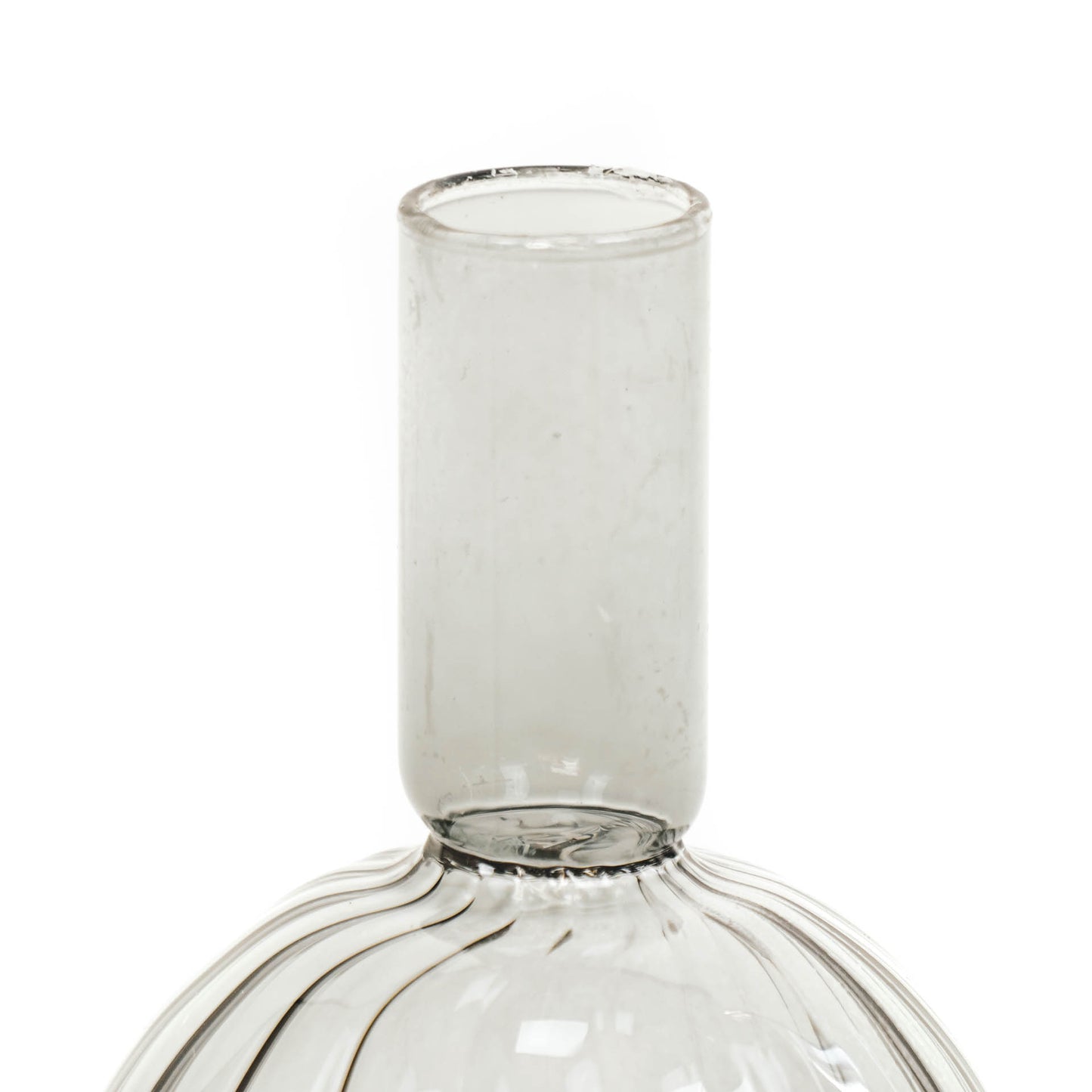 HV Bubble Candle holder Glass - Smokey - 8x8x18cm