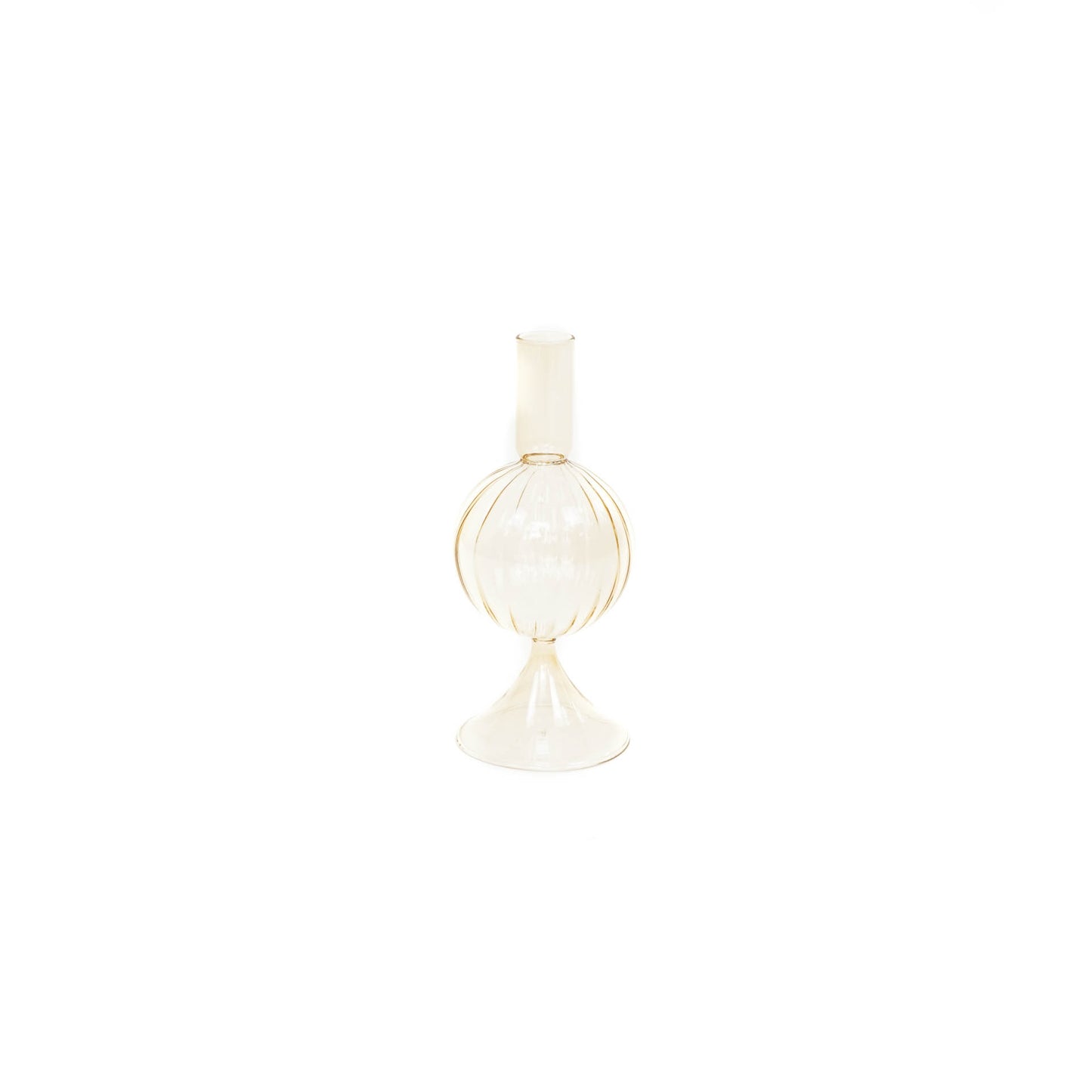 HV Bubble Candleholder - Amber -  8x18cm