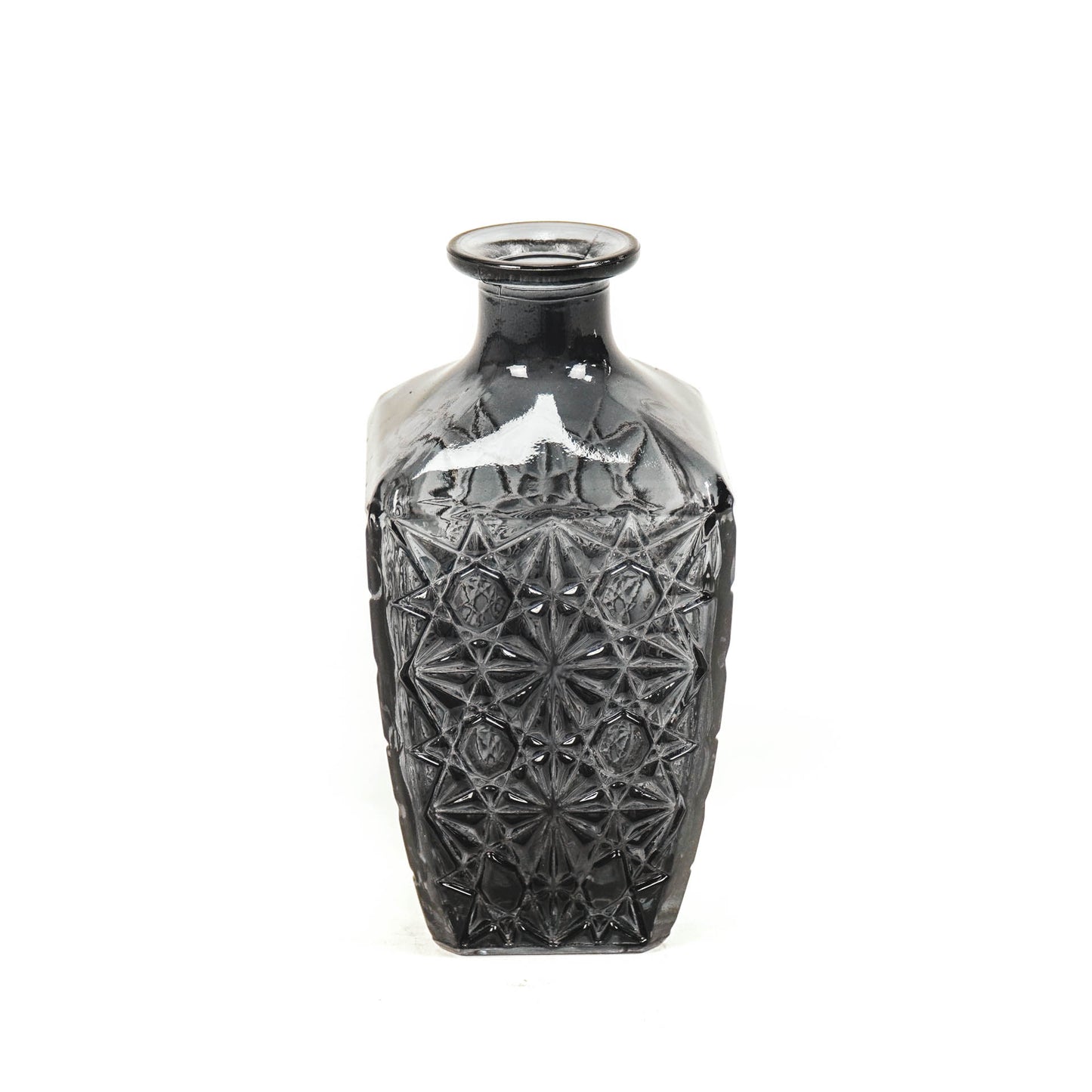 HV Glass Water bottle - Black-  9x19 cm