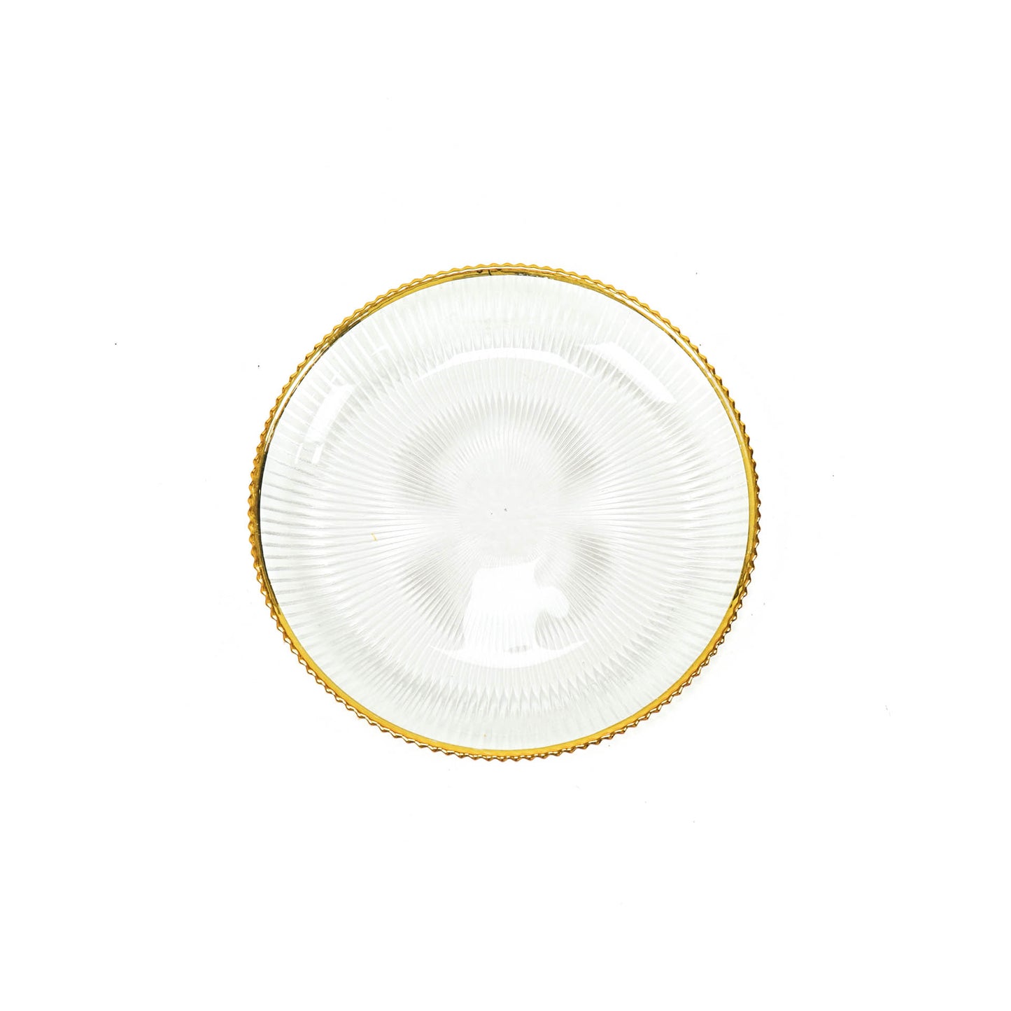 HV Dinerplate of glass with golden rim - 31x3.5cm