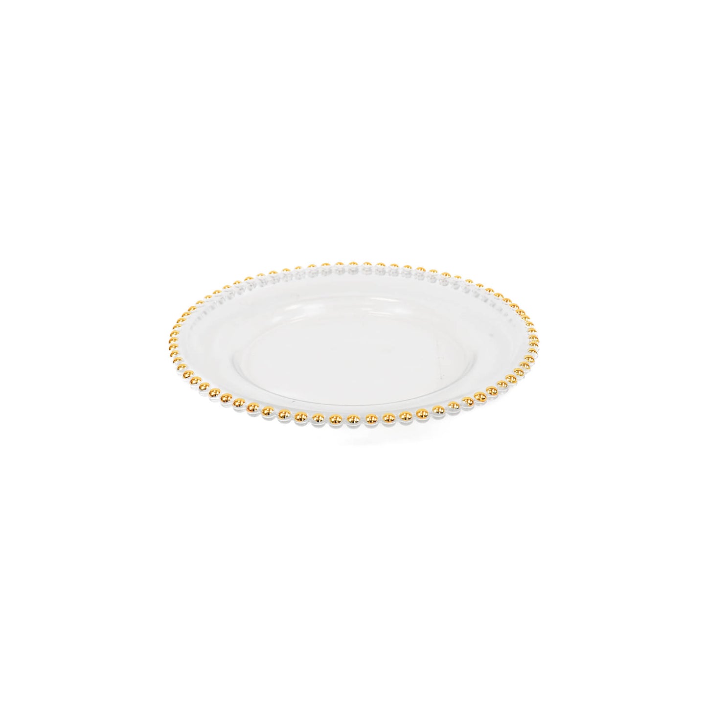 HV Dinerplate of glass with golden rim - 27x2.5cm