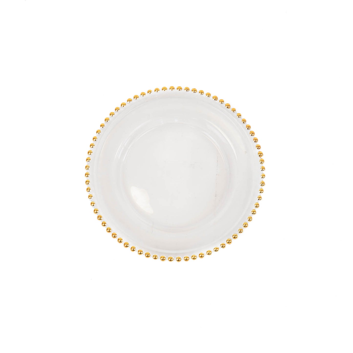 HV Dinerplate of glass with golden rim - 27x2.5cm