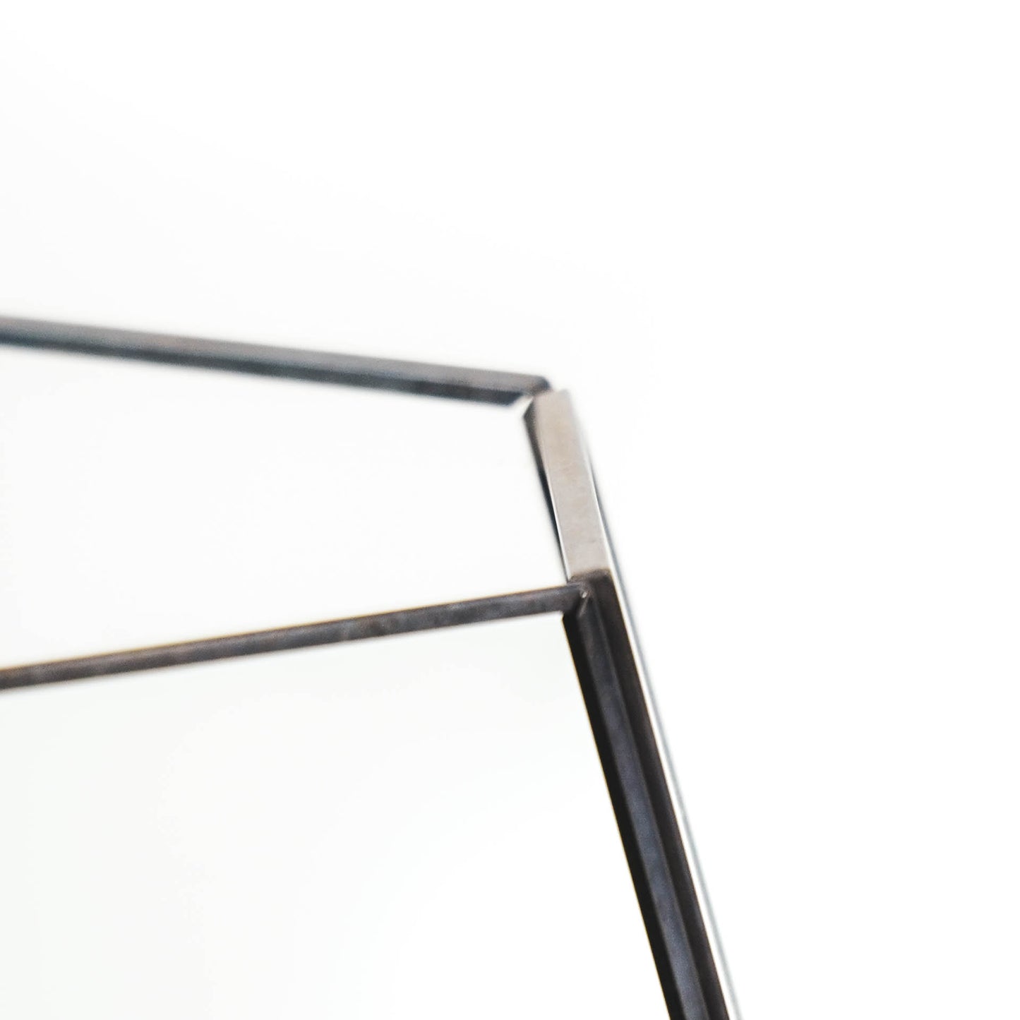 Candle Holder-Lantern - Metal/Glass -Black- 24,5x24,5x30cm