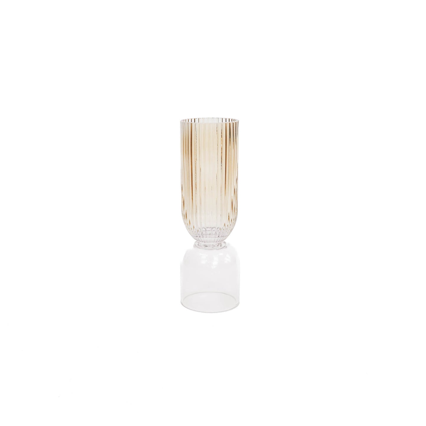 HV Double sided Vase - Amber - 8x8x26cm