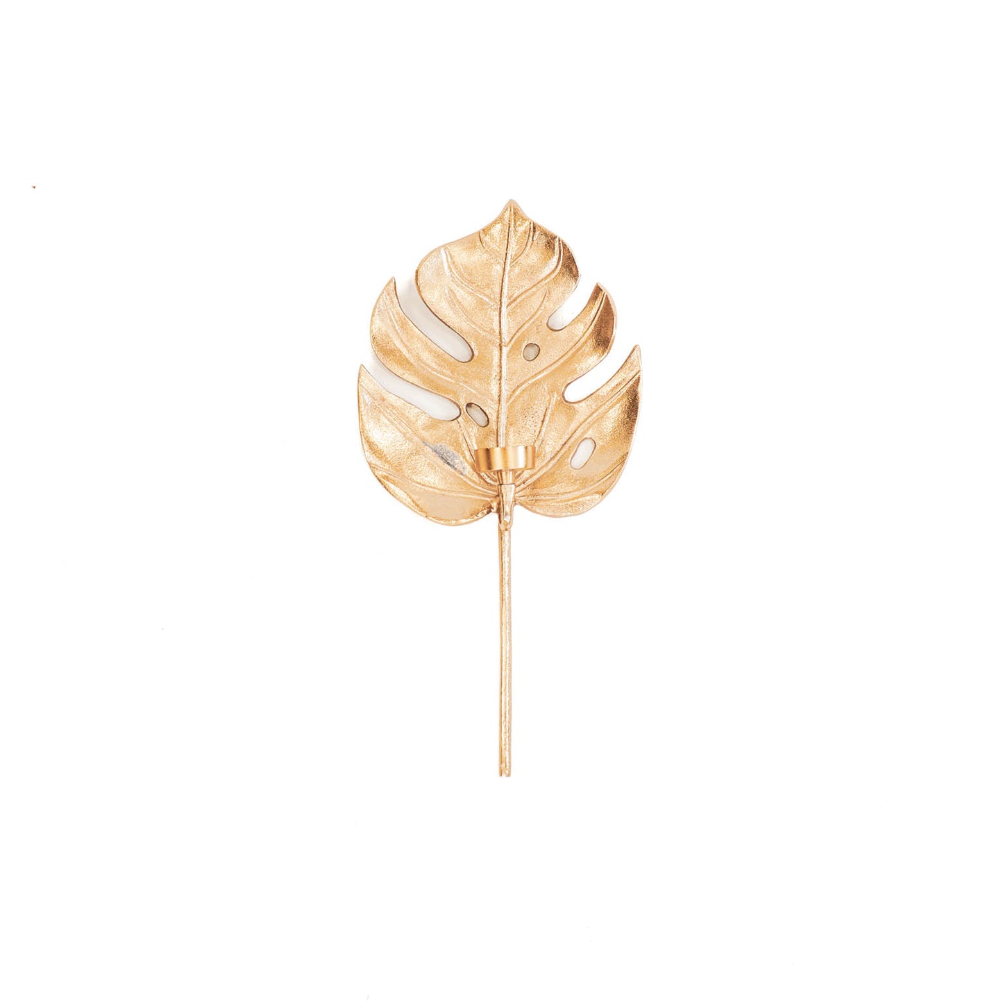 HV Monstera Leaf Candle holder -Golden- 23x8x47cm