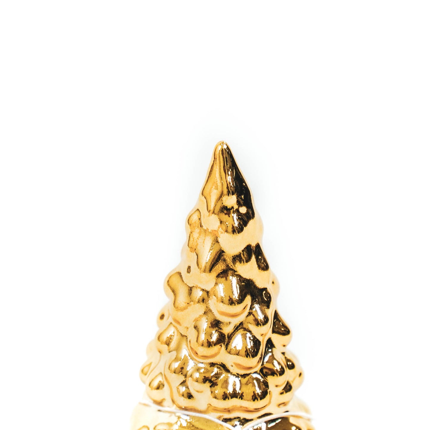 HV Golden Xmas Tree Figurine S - 5x5x11 cm - Ceramics