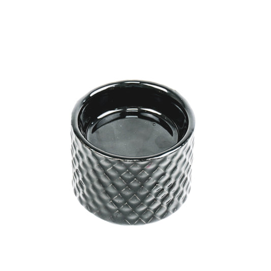 Housevitamin Cylinder Scales Tealight holder - Black - 6x6x4cm