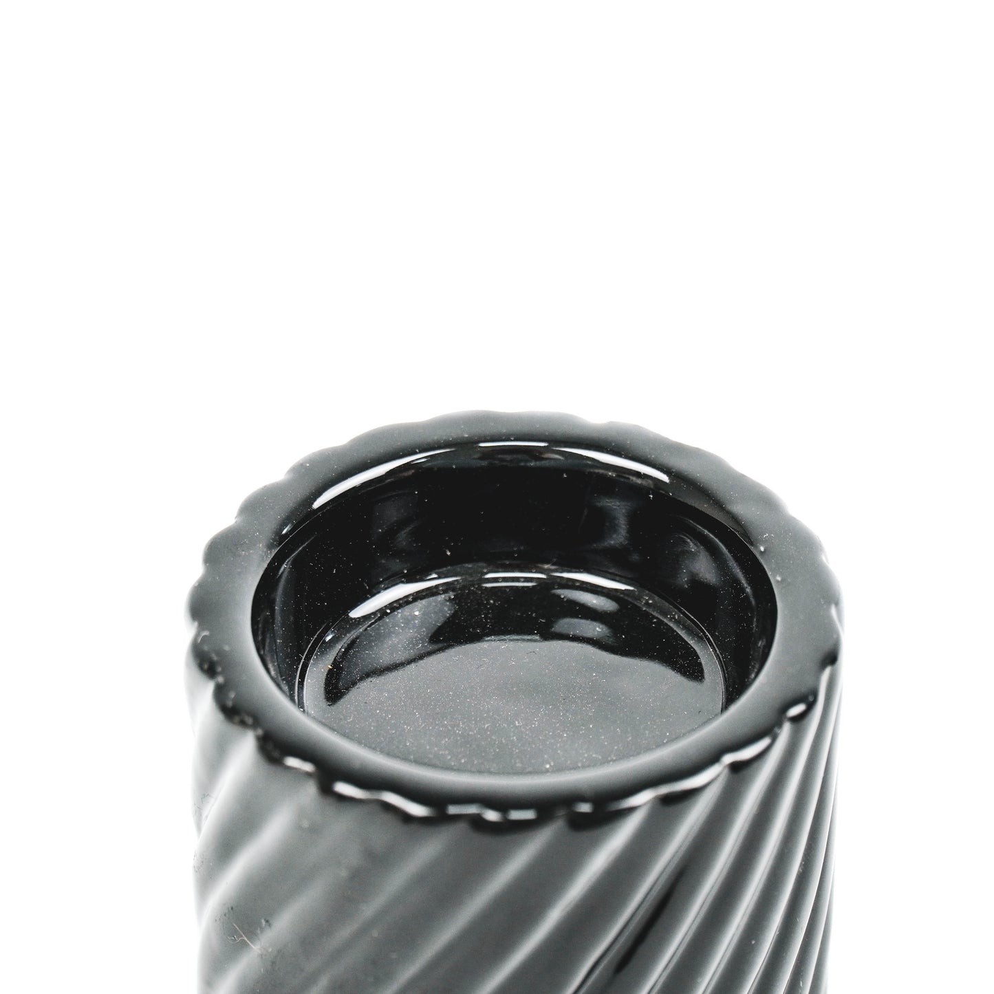 HV Ribbled Tealightholder Cylinder - 6,5x6,5x7cm- Black