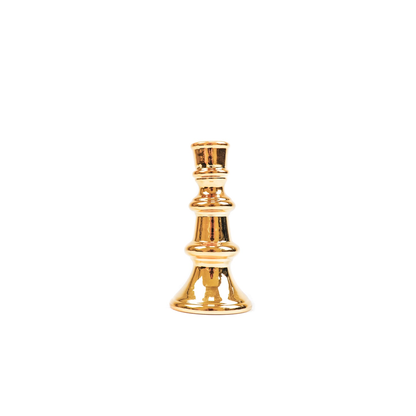 HV Chess Candleholder M - 7x7x14 cm - Golden