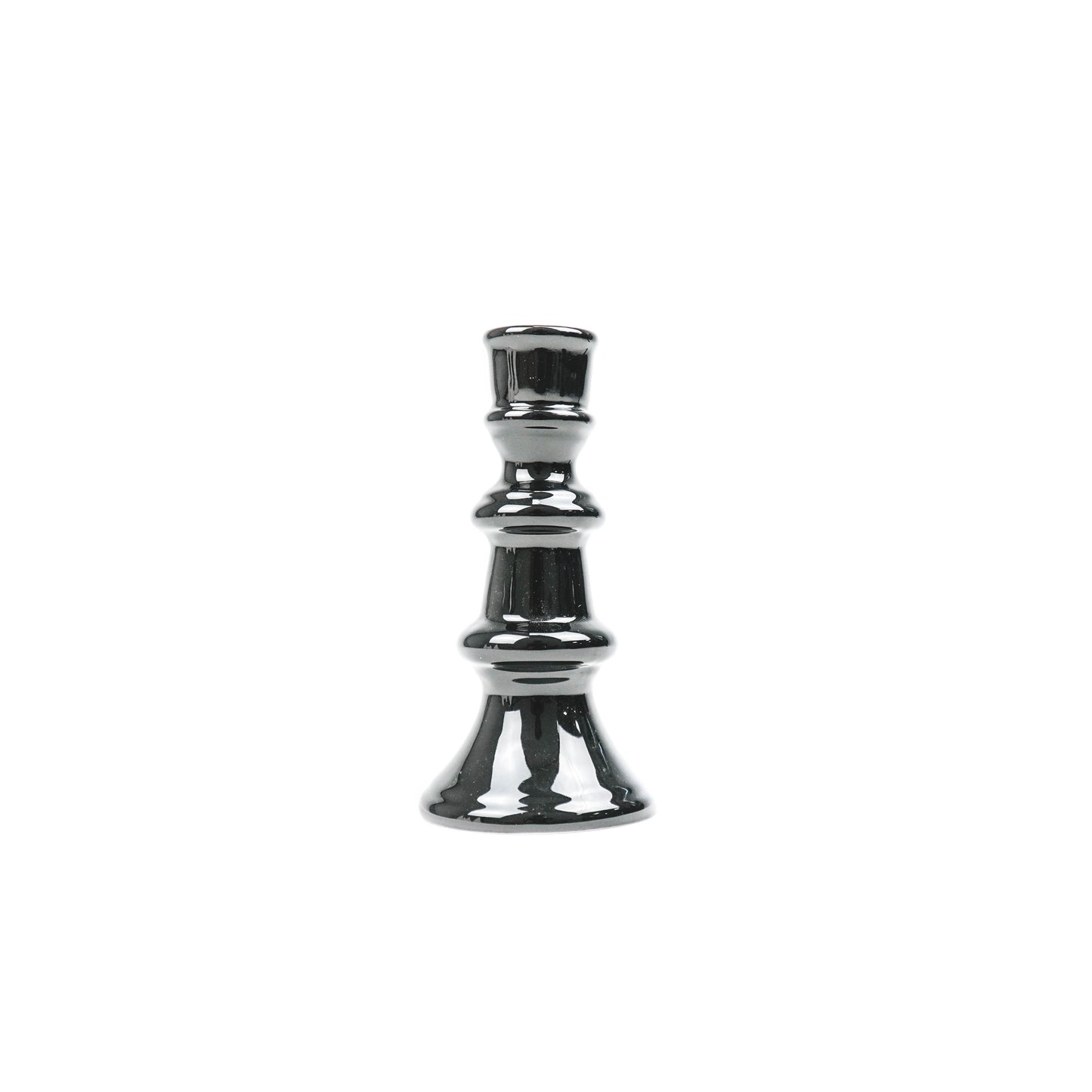 HV Chess Candleholder  M - 7x7x14 cm - Black