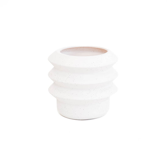 HV Organic Shape Pot - White - 19x19x17cm