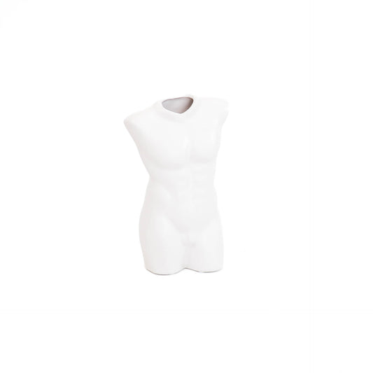 HV Male Body Vase- White- 15x9x24