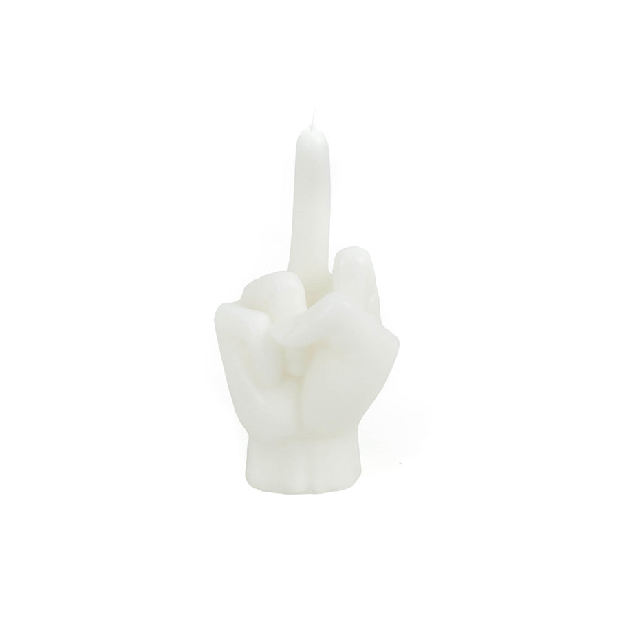 Candle -Middle Finger - Wax -White - 310 gram - 10x9x17cm
