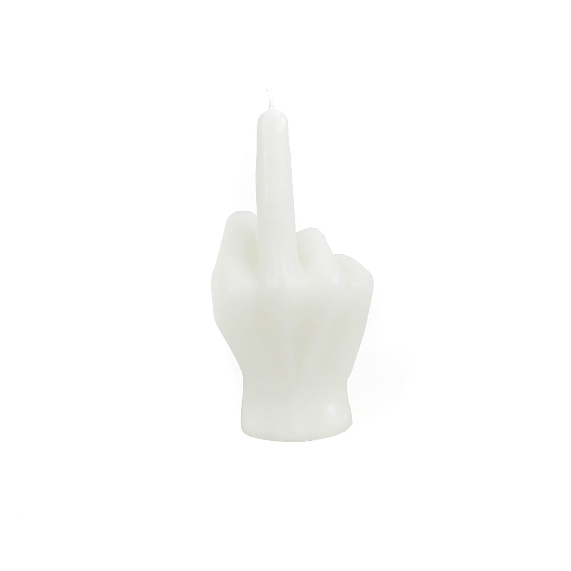 Candle -Middle Finger - Wax -White - 310 gram - 10x9x17cm