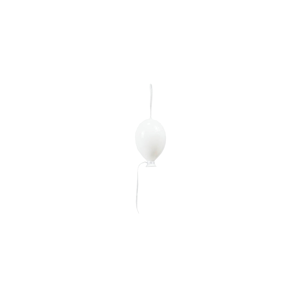 Ornament - Balloonhanger - Glass - White - 6,5x10,5cm