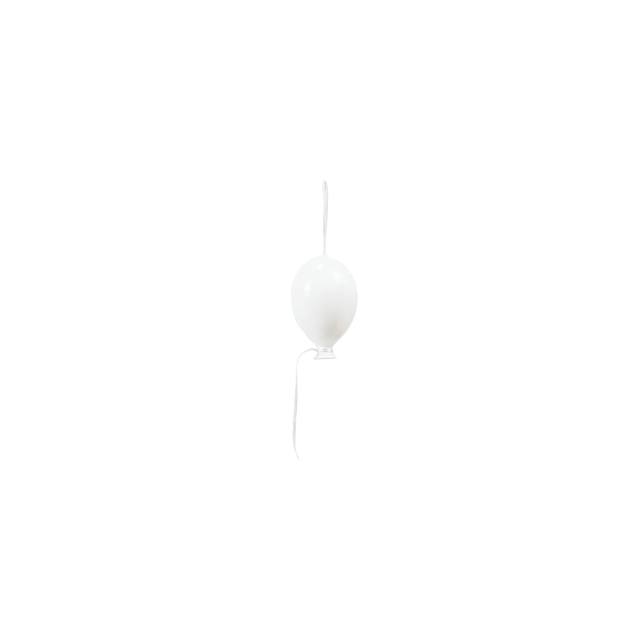 Ornament - Balloonhanger - Glass - White - 6,5x10,5cm