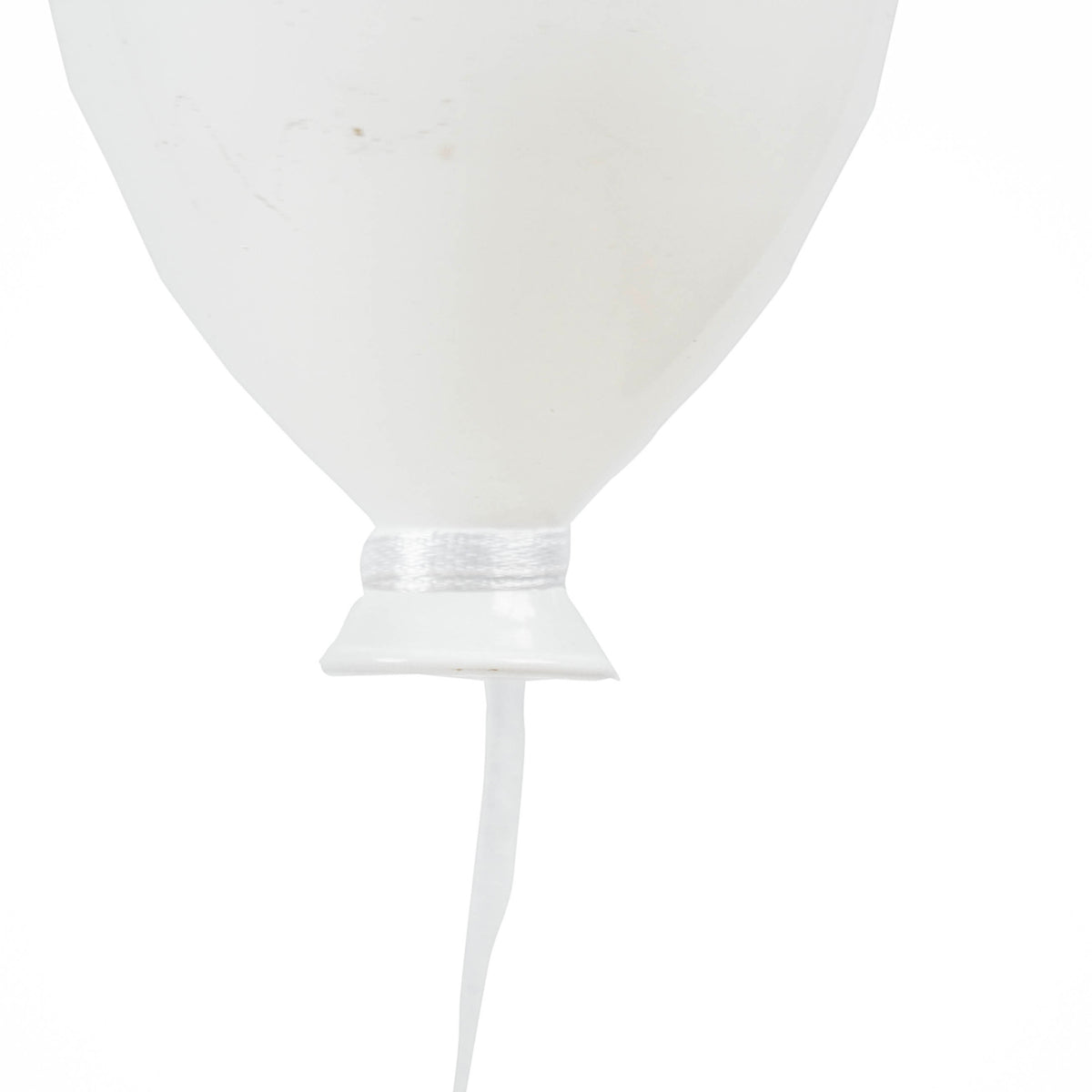 Ornament - Balloonhanger - Glass - White - 6,5x10,5cm