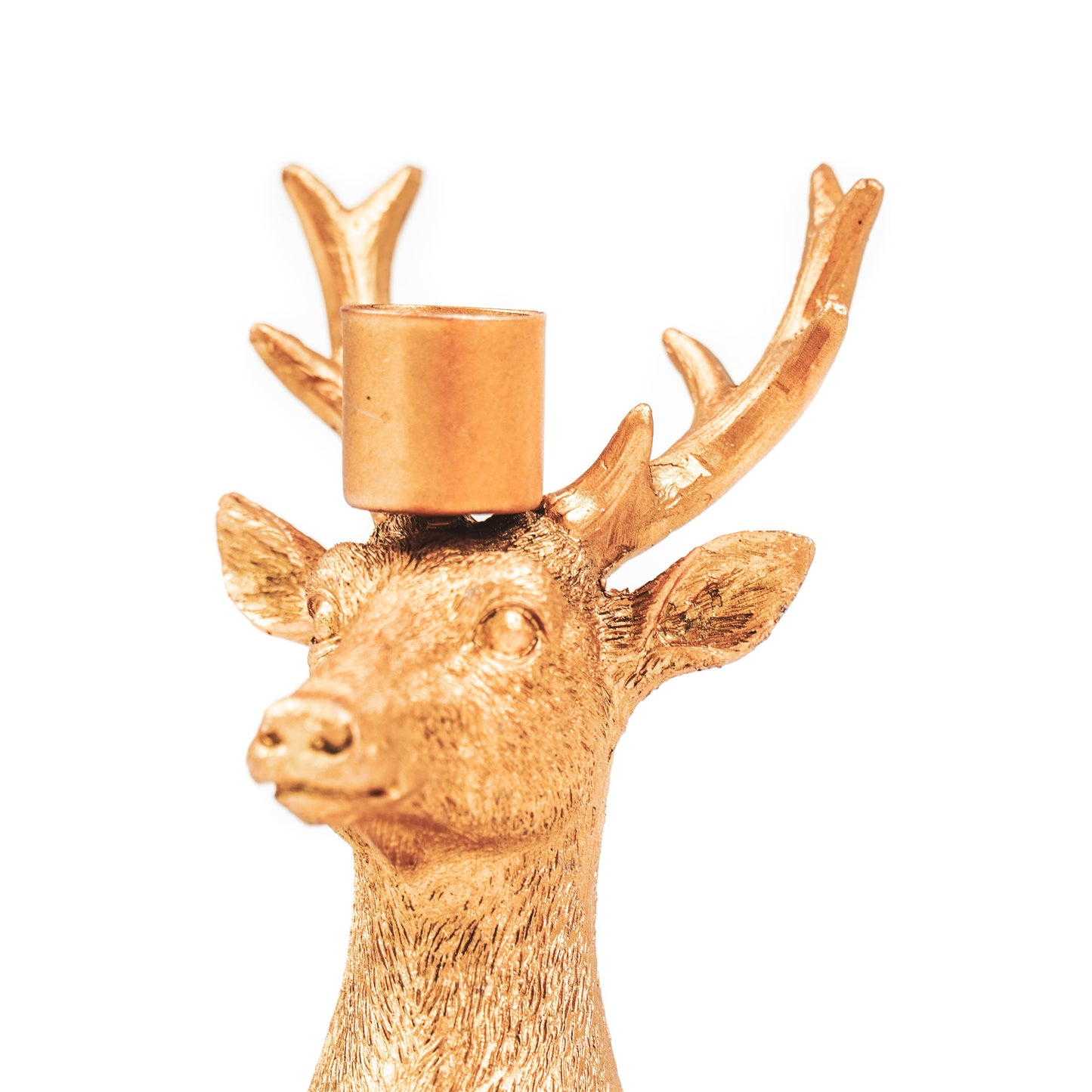 HV Deer Candleholder - 8.5x8x12.5CM - Gold