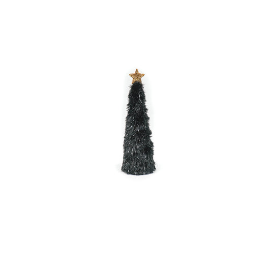 Housevitamin Fuzzy Xmas tree - 4.5x4.5x17.5CM - Black