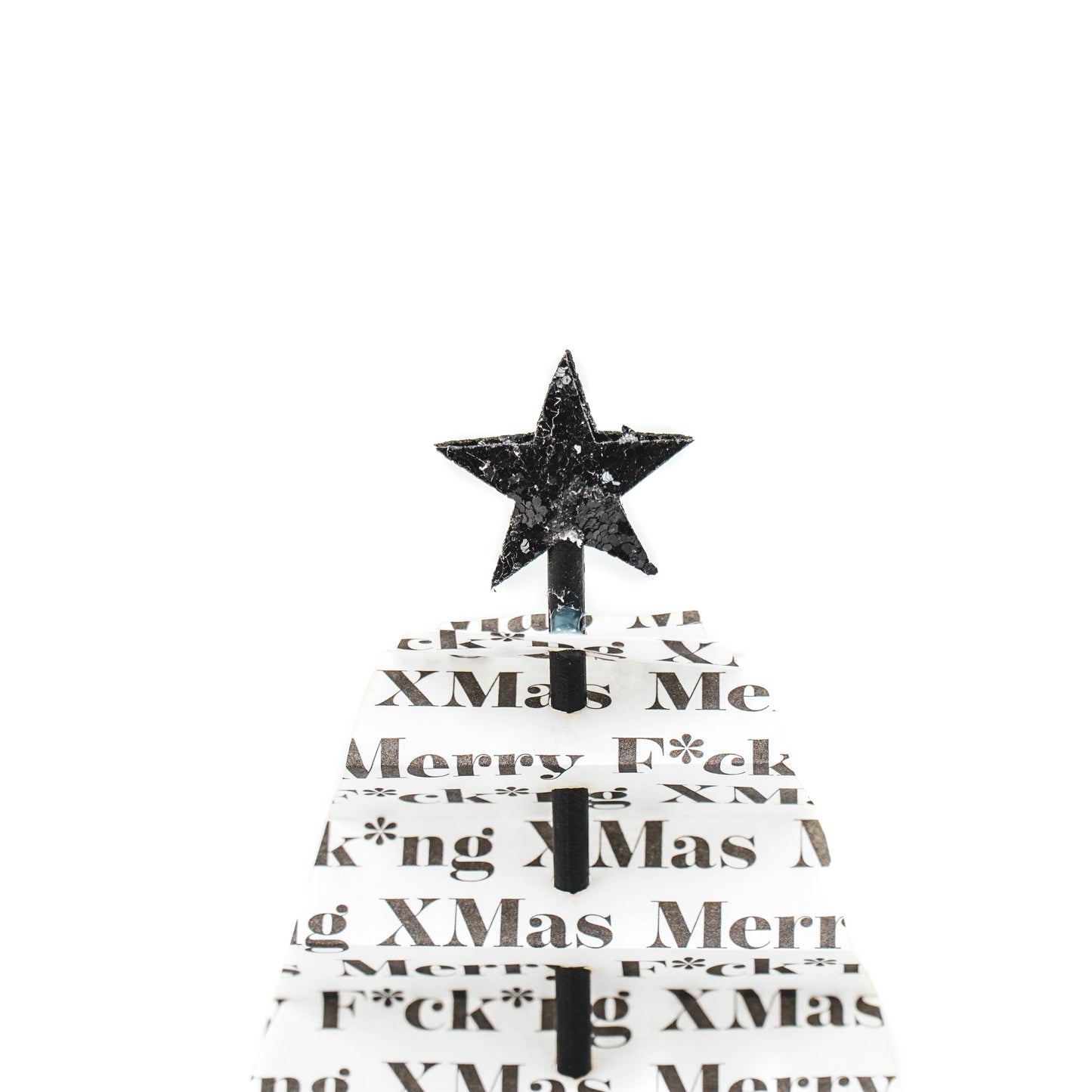 Housevitamin Merry Fucking Christmas Tree Paper - Black - 1,5x5x20,5cm