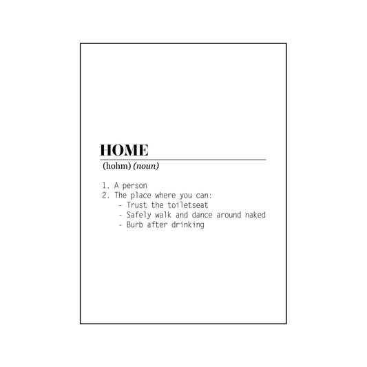Housevitamin Home Woordenboek Poster-A4