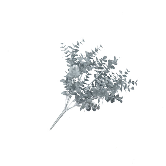 HV Eucalyptus Bush Polystrene - Silver - 40x30cm